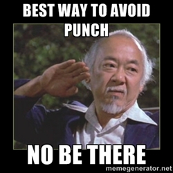 Confidence Mr. Miyagi Quote for Get A Klu